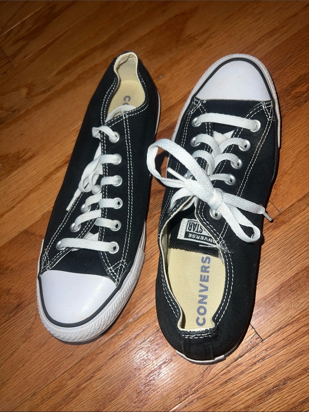 Converse Black and White Athletic Shoes - Picture 10 of 11